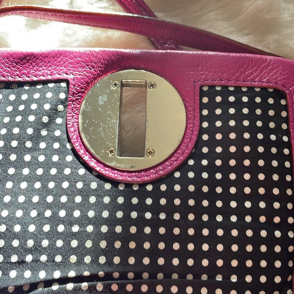 Kate Spade purse bag handbag Naomi Astor Court Red Plum pink gold vintage Y2K